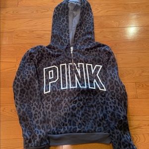 PINK hooded quarter zip